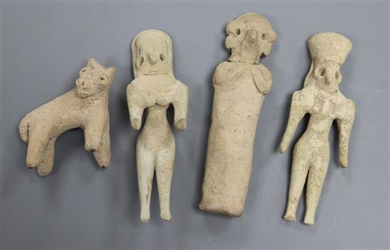 Four Indus Valley pottery figures